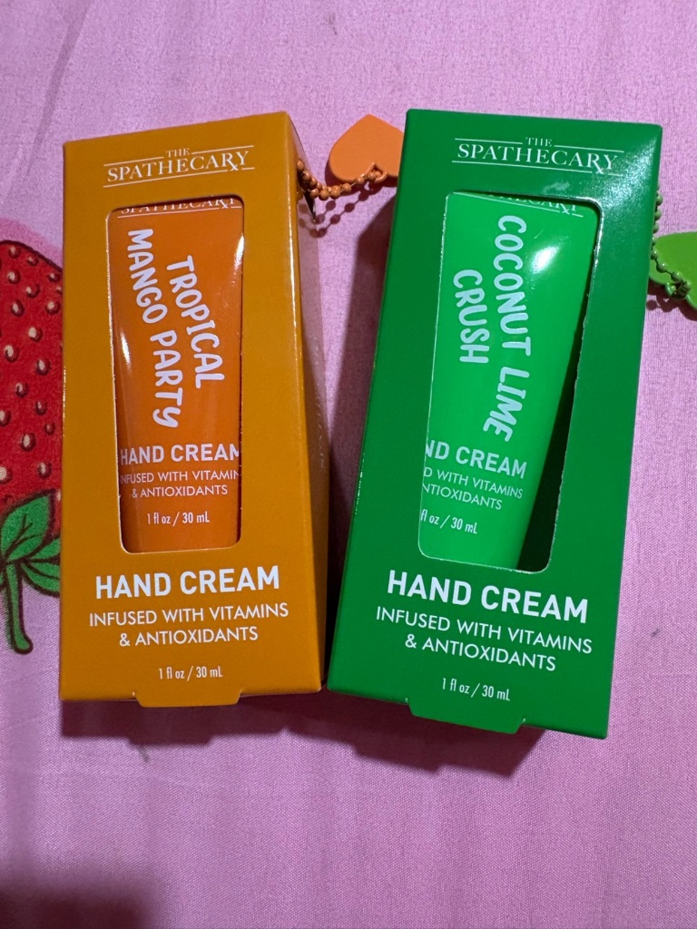 Tropical Mango Party & Coconut Lime Crush Hand Creams - Orange & Green